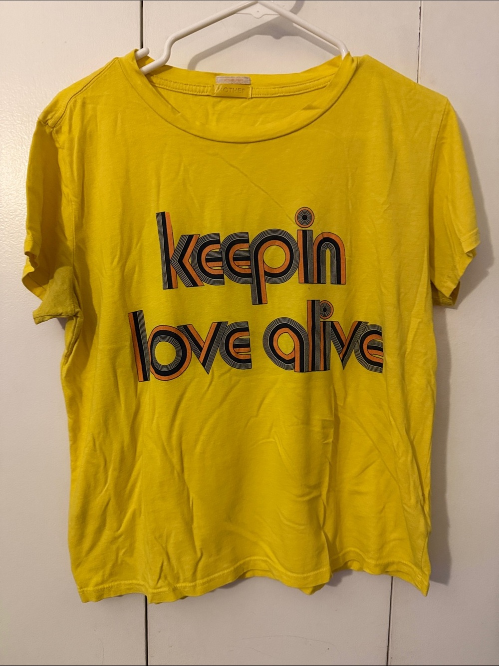 MOTHER Yellow 'Keepin Love Alive' Graphic Tee
